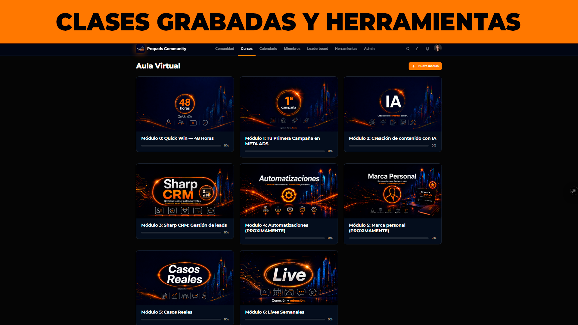 Clases grabadas y herramientas
